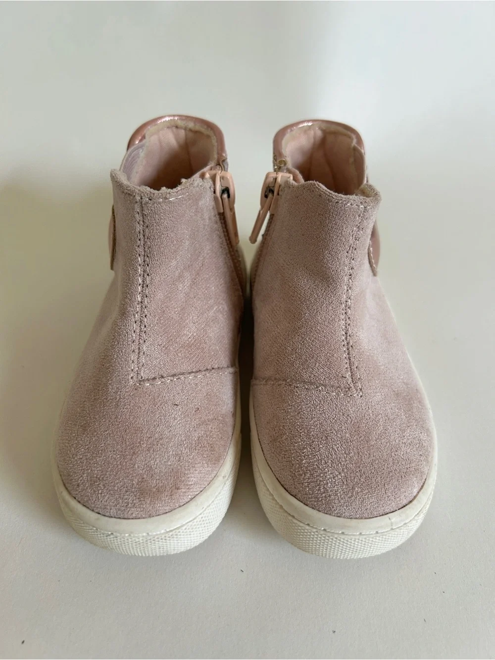 Toddler Girl Pink Suede Booties